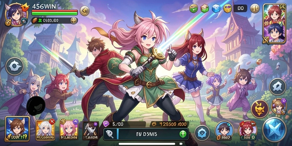 Screenshot dari gameplay <strong>456WIN</strong> yang menampilkan aksi seru karakter anime.