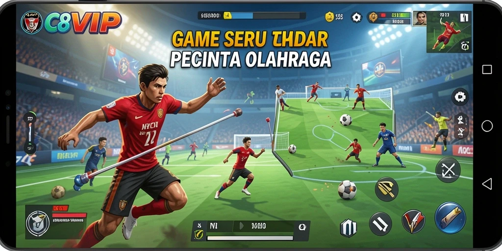 Gameplay seru C8VIP dalam mode olahraga kompetitif.