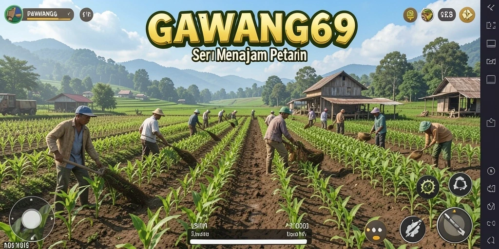 Tangkapan layar gameplay GAWANG69 menampilkan proses bertani yang seru dan interaktif.