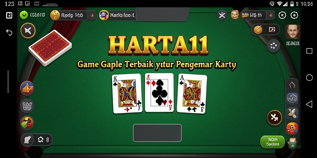 Tampilan seru gameplay Gaple di HARTA11 dengan teman.