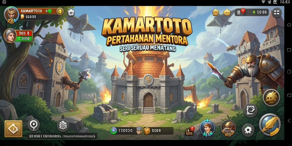 Tampilan gameplay KAMARTOTO yang seru dan menantang di genre Tower Defense.