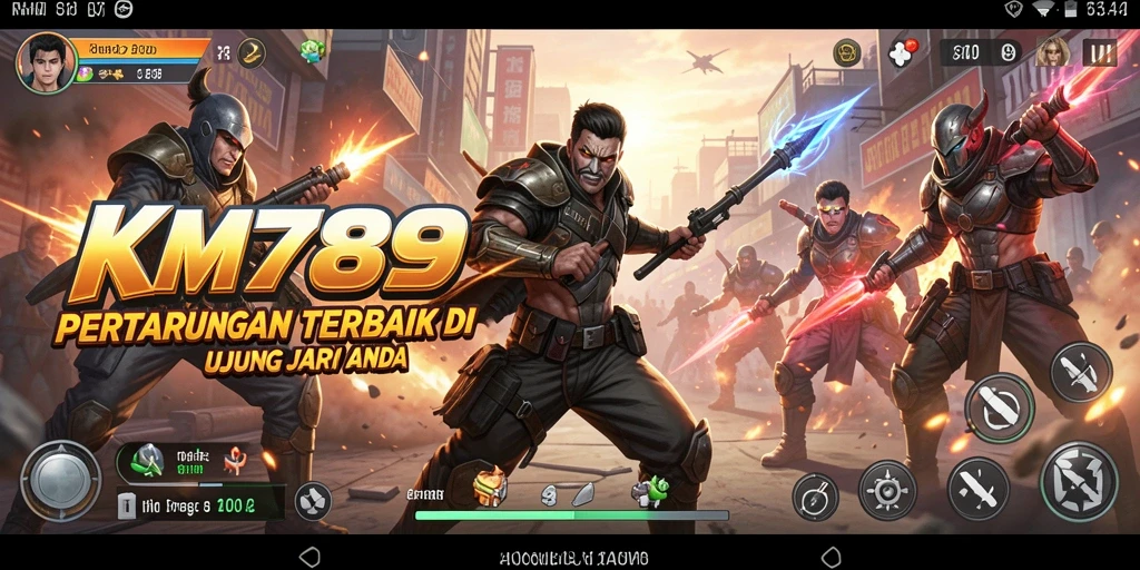 Screenshot utama KM789 menampilkan aksi pertarungan mendebarkan.