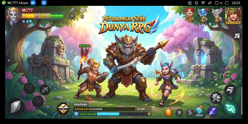 Tampilan gameplay RPG yang menakjubkan di MC777.