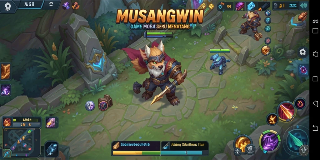 Gameplay MOBA yang mendebarkan di MUSANGWIN.