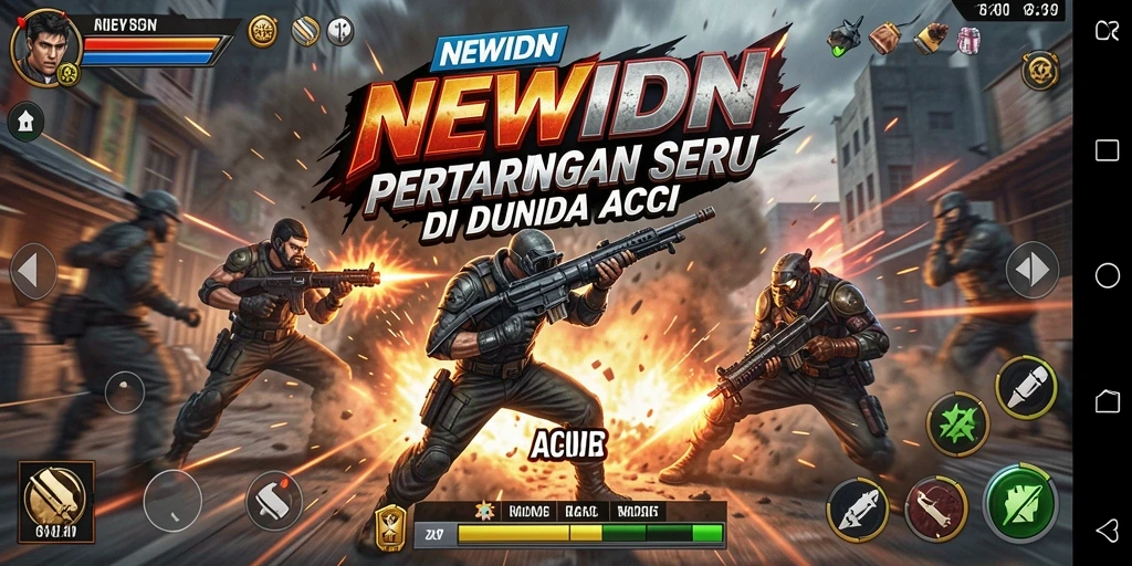 Tampilan gameplay seru di NEWIDN dengan aksi yang mendebarkan.